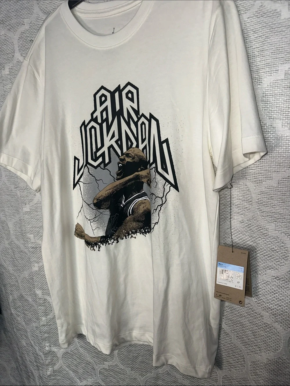 Jordan Sport Dri-FIT Graphic T-Shirt Men's Size M NWT Short Sleeve White Black